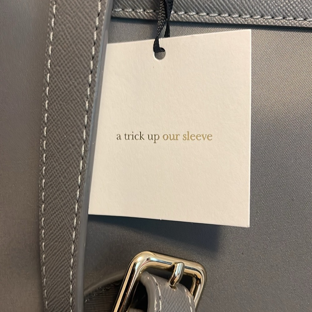 Kate Spade Gray Backpack Laptop Bag Bradley Wilson Road Smokey Pearl Brand New - Picture 6 of 17